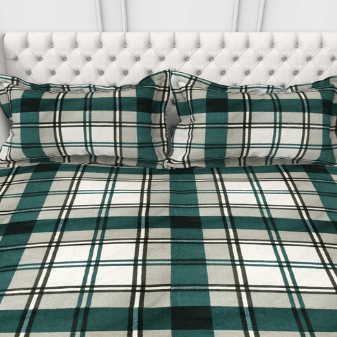 Carmel 100 % Cotton Satin 220 TC Fitted Sheet Set With 2 Pillow Cover - 4